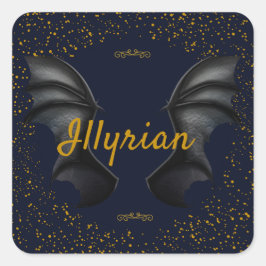 Illyrian Wings Quadratischer Aufkleber