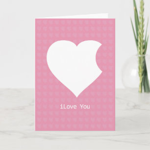 iLove You Karte-rosa Feiertagskarte