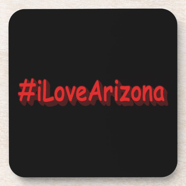 "#iLoveArizona " Niedliches Design. Jetzt kaufen Getränkeuntersetzer (Vorderseite)