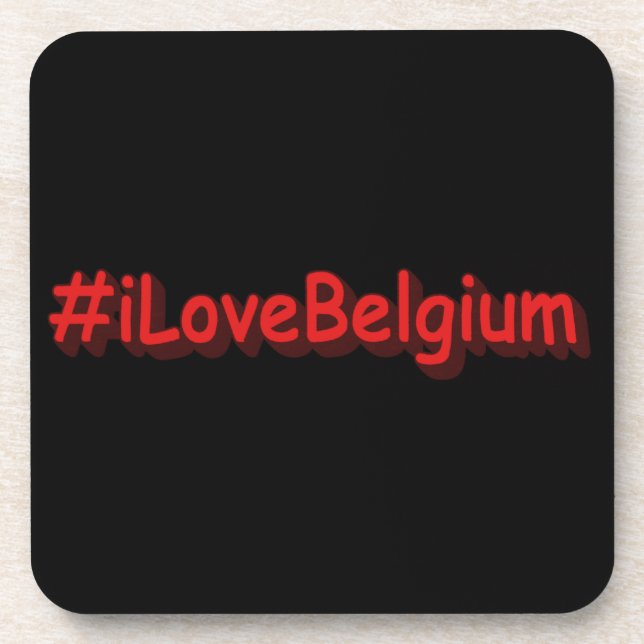 "#iLoveBelgium" Niedliches Design. Jetzt kaufen Getränkeuntersetzer (Vorderseite)
