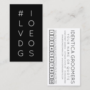 #ILOVEDOGS Hashtag Loyalitätskarte Treuekarte