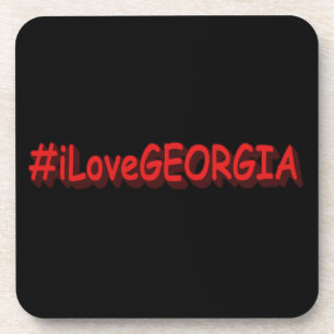 "#iLoveGEORGIA " Niedliches Design. Jetzt kaufen Getränkeuntersetzer
