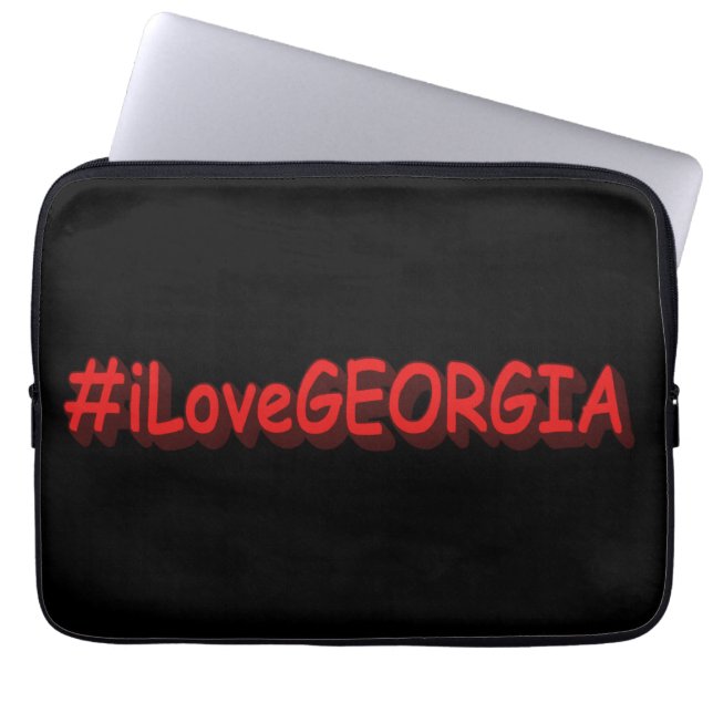 "#iLoveGEORGIA " Niedliches Design. Jetzt kaufen Laptopschutzhülle (Vorderseite)
