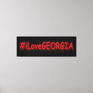 "#iLoveGEORGIA " Niedliches Design. Jetzt kaufen Leinwanddruck