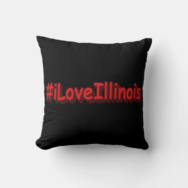 "#iLoveIllinois " Niedliches Design. Jetzt kaufen Kissen (Vorderseite)