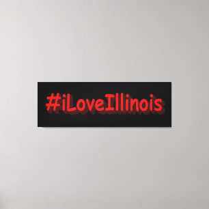 "#iLoveIllinois " Niedliches Design. Jetzt kaufen Leinwanddruck