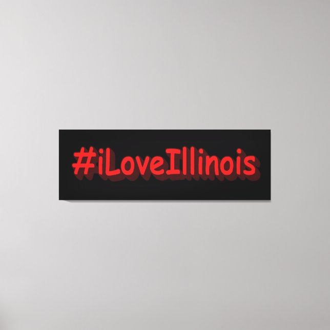 "#iLoveIllinois " Niedliches Design. Jetzt kaufen Leinwanddruck (Vorderseite)