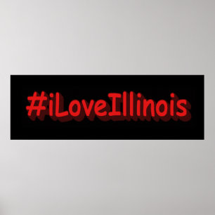 "#iLoveIllinois " Niedliches Design. Jetzt kaufen Poster