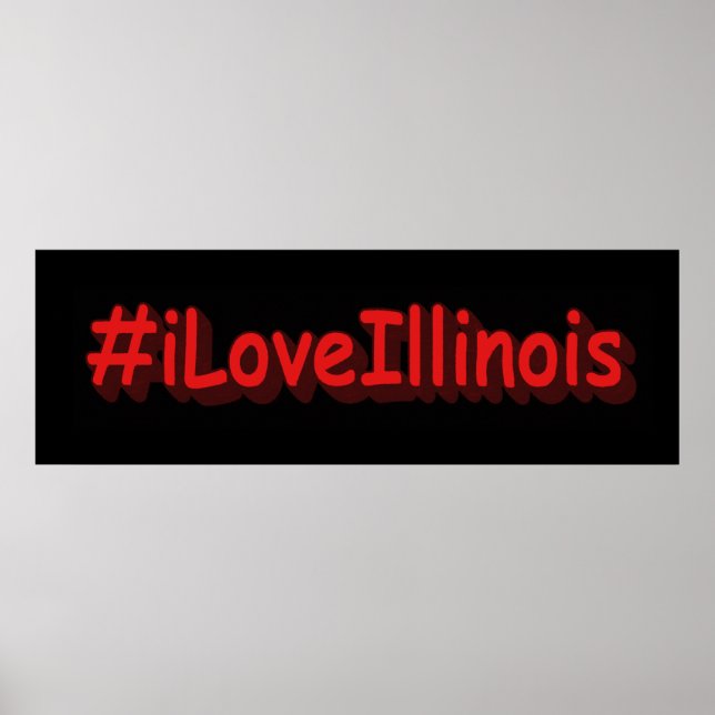 "#iLoveIllinois " Niedliches Design. Jetzt kaufen Poster (Vorne)