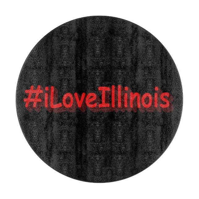 "#iLoveIllinois " Niedliches Design. Jetzt kaufen Schneidebrett (Vorderseite)