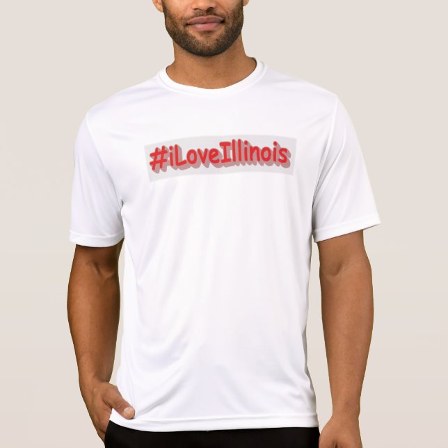 "#iLoveIllinois " Niedliches Design. Jetzt kaufen T-Shirt (Vorderseite)