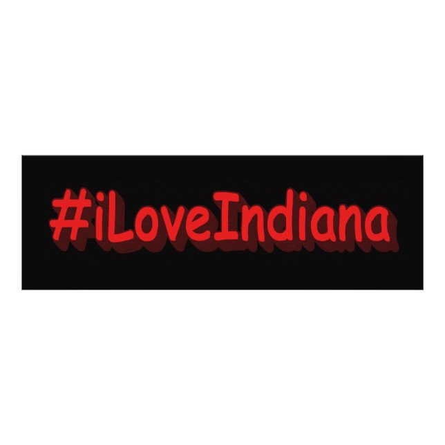 "#iLoveIndiana " Niedliches Design. Jetzt kaufen Fotodruck (Vorne)