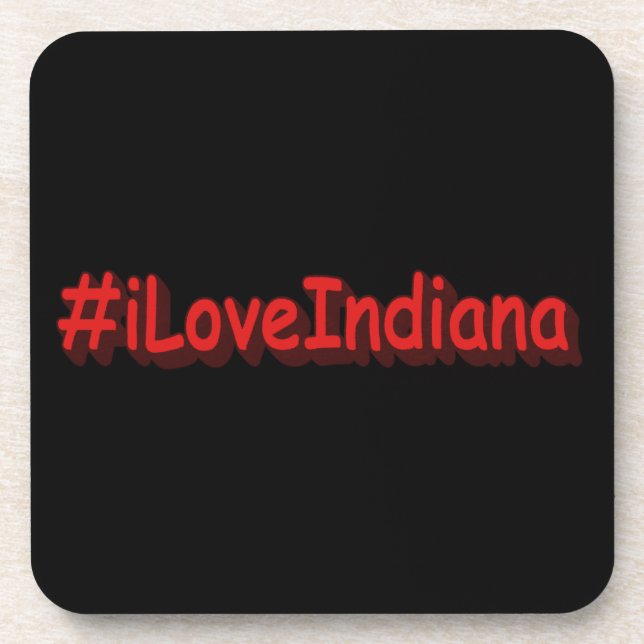"#iLoveIndiana " Niedliches Design. Jetzt kaufen Getränkeuntersetzer (Vorderseite)