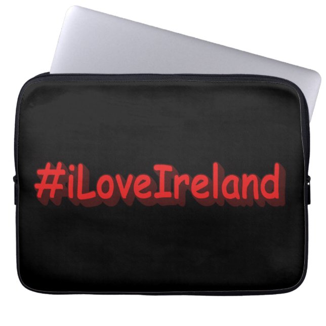 "#iLoveIreland" Niedliches Design. Jetzt kaufen Laptopschutzhülle (Vorderseite)