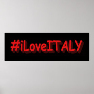 "#iLoveITALY" Niedliches Design. Jetzt kaufen Poster