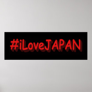 "#iLoveJAPAN" Niedliches Design. Jetzt kaufen Poster