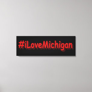 "#iLoveMichigan " Niedliches Design. Jetzt kaufen Leinwanddruck