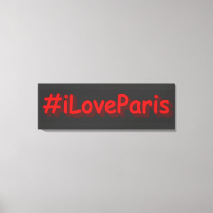 "#iLoveParis" Niedliches Design. Jetzt kaufen Leinwanddruck