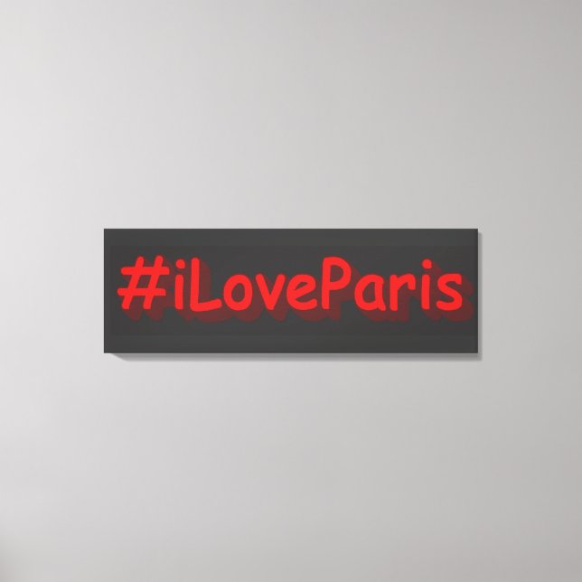 "#iLoveParis" Niedliches Design. Jetzt kaufen Leinwanddruck (Vorderseite)