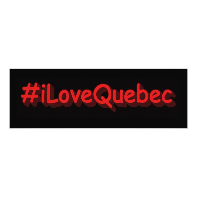 "#iLoveQuebec " Niedliches Design. Jetzt kaufen Fotodruck (Vorne)
