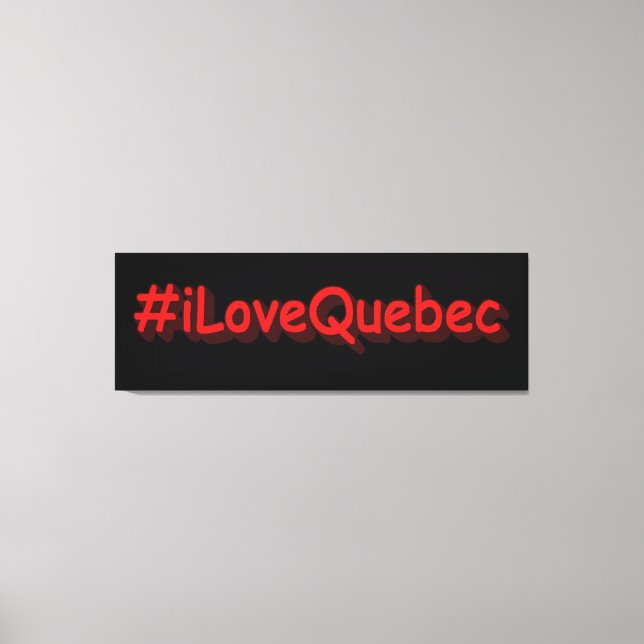 "#iLoveQuebec " Niedliches Design. Jetzt kaufen Leinwanddruck (Vorderseite)