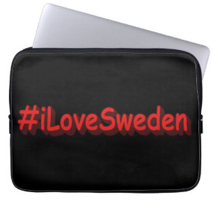 "#iLoveSweden" Niedliches Design. Jetzt kaufen Laptopschutzhülle