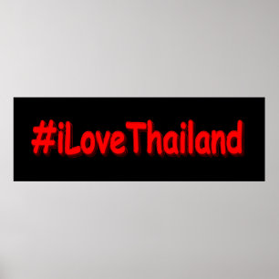 "#iLoveThailand" Niedliches Design. Jetzt kaufen Poster