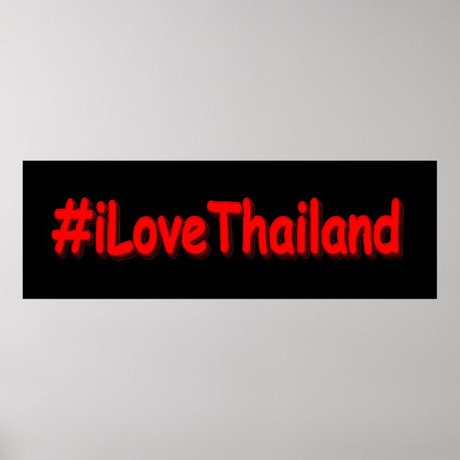 "#iLoveThailand" Niedliches Design. Jetzt kaufen Poster (Vorne)