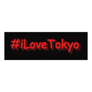 "#iLoveTokyo" Niedliches Design. Jetzt kaufen Fotodruck