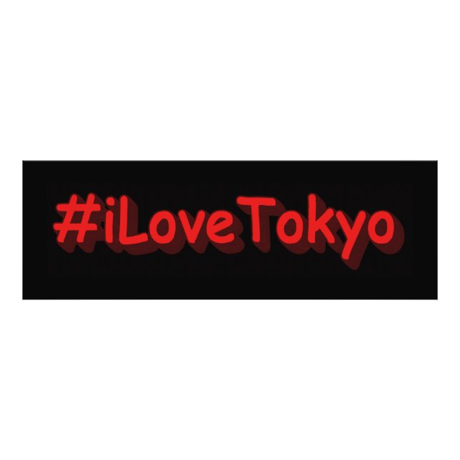 "#iLoveTokyo" Niedliches Design. Jetzt kaufen Fotodruck (Vorne)
