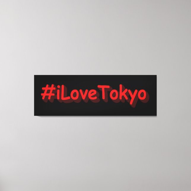 "#iLoveTokyo" Niedliches Design. Jetzt kaufen Leinwanddruck (Vorderseite)