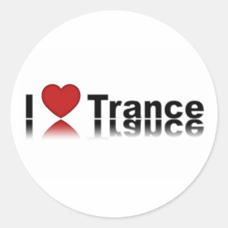 ILoveTrance Runder Aufkleber