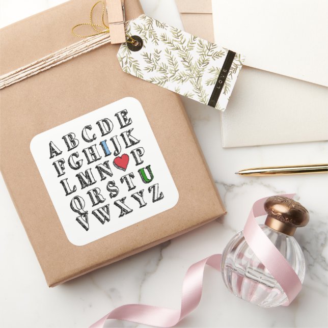 ILU QUADRATISCHER AUFKLEBER (Schenken)