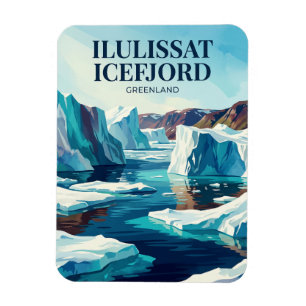 Ilulissat-Eisfjord, Ilulissat, Grönland Grönland Magnet