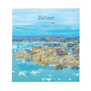 Ilulissat, Grönland - Eisbergstadt Notizblock