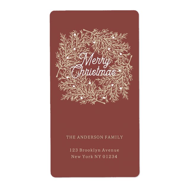 ilustración hojas abeto corona de Navidad rojo (Vorne)