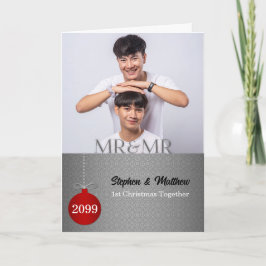 ilver Damask Mr. and Mr. 1. Christmas Foto Feiertagskarte