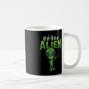 ILY Alien ASL Hand Gesture Deaf Hörverlust Aware Kaffeetasse