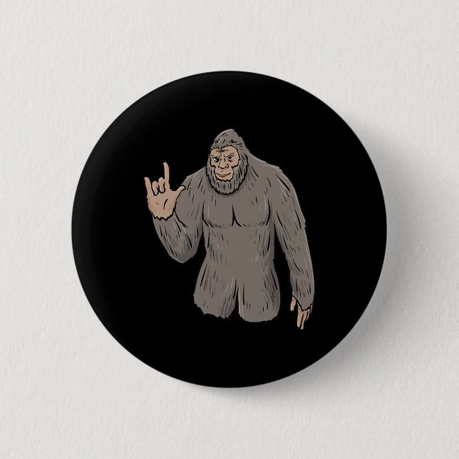 ILY BIG Foot ASL Hand Gesture Deaf Hörverlust Aw Button (Vorderseite)