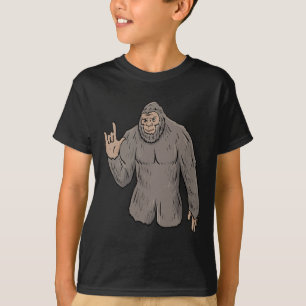 ILY BIG Foot ASL Hand Gesture Deaf Hörverlust Aw T-Shirt