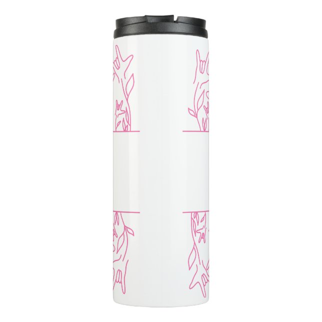 ILY Bloom - Individuelle Name ASL Design Thermosbecher (Rückseite)