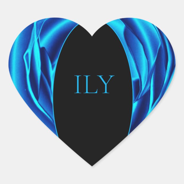"ILY" Heart Sticker - Ein modernes Design (Vorderseite)