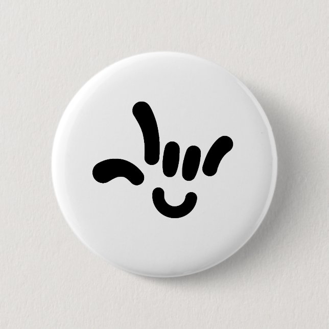 ILY (i-LIEBE SIE) in ASL Button (Vorderseite)