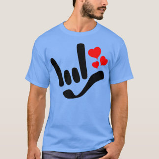 ILY I Liebe Sie mit Red Heart ASL American Sign La T-Shirt