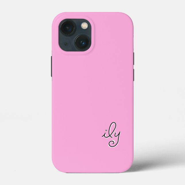 ILY - I Liebe Sie - Schlichtes Rosa - anpassen - Case-Mate iPhone Hülle (Rückseite)
