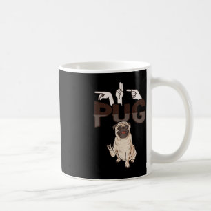 ILY Mops ASL Hand Gesture Deaf Hörverlust Awarene Kaffeetasse