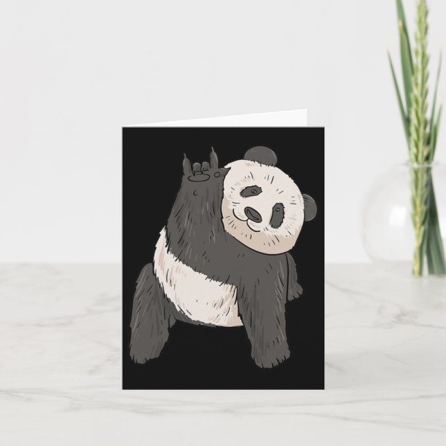 Ily Panda Asl Hand Gesture Deaf Hörgeräusch Karte (Vorderseite)