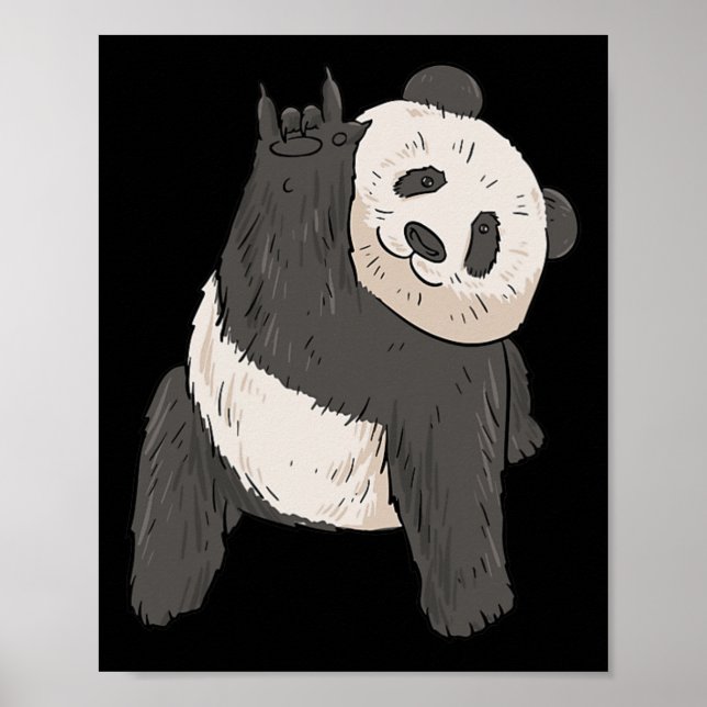 ILY Panda ASL Handgesture Deaf Hörschreckenwarenwa Poster (Vorne)