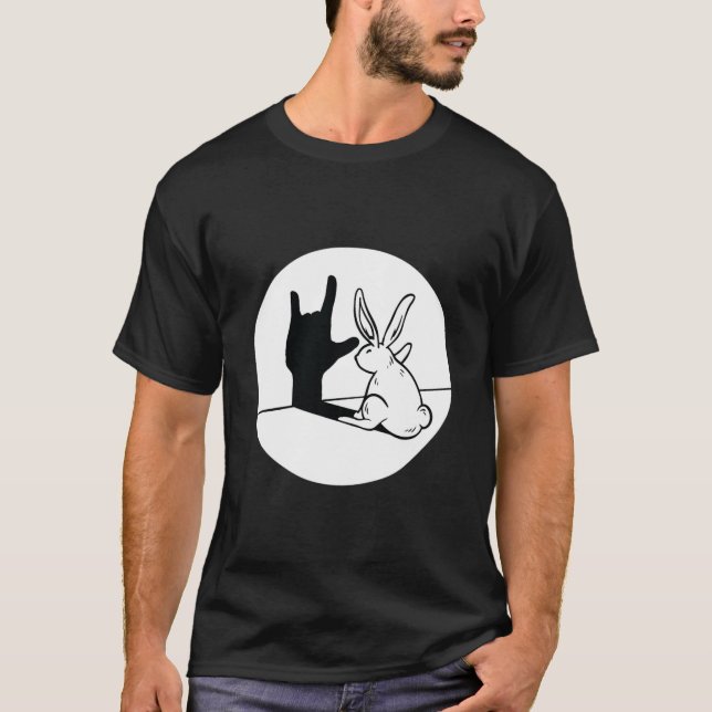 ILY Rabbit ASL Handgesture Deaf Hörverlust im Krie T-Shirt (Vorderseite)