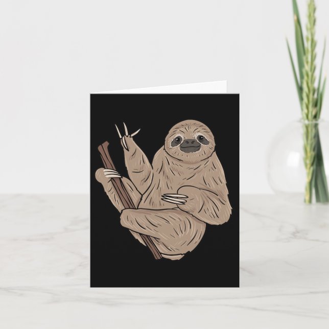 Ily Sloth Asl Hand Gesture Deaf Hörgeräusch Karte (Vorderseite)